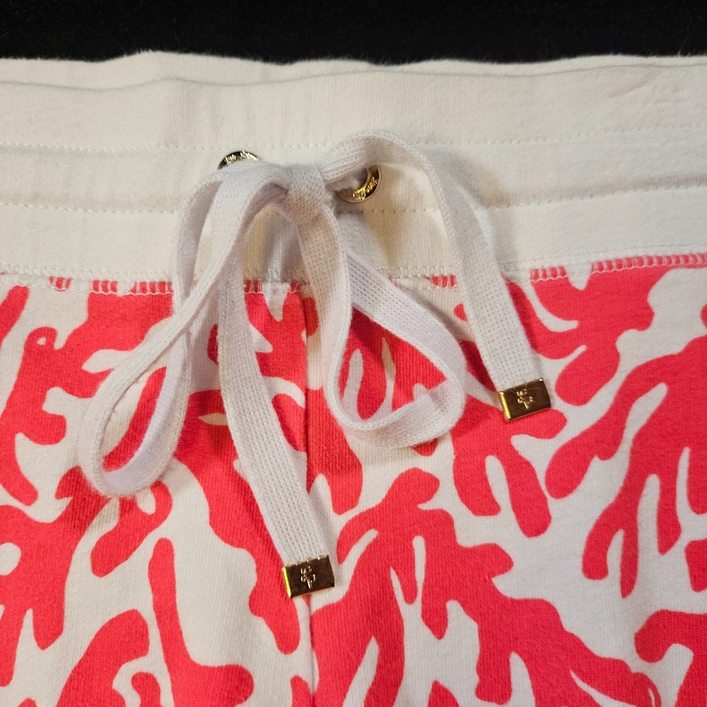 Lilly Pulitzer Chrissy Shorts Watermelon Red Coral Floral Terry S 76452